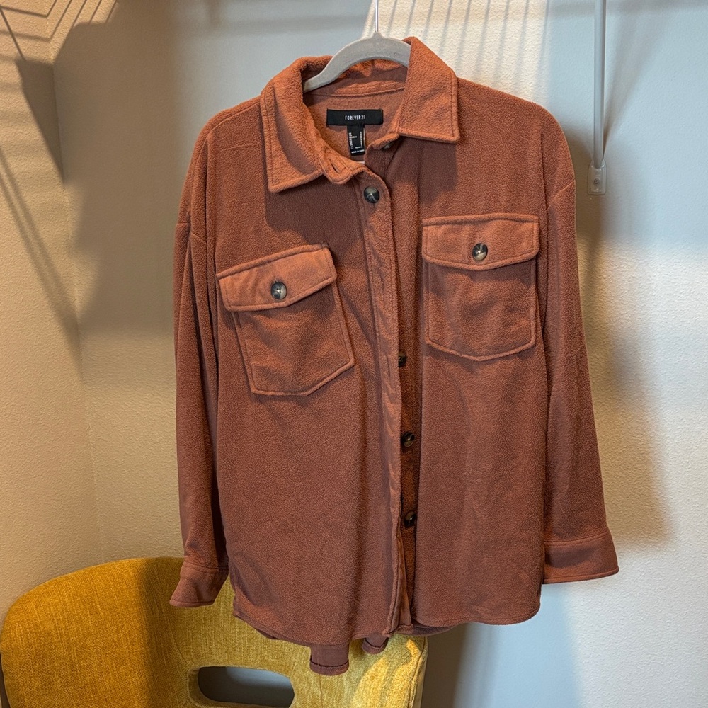 Forever 21 Mustard/Brown Utility Shirt